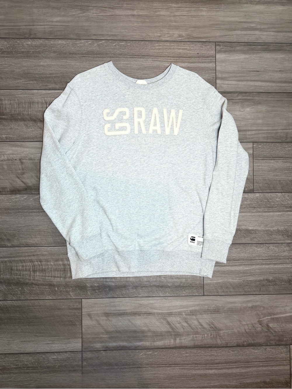 G-Star Light Gray Logo Crewneck Sweatshirt